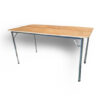 Mesa casino 120x75x75 - formalita roble - estructura gris mercurio