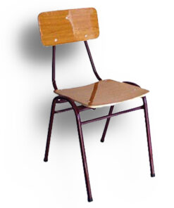 Silla escolar standard N1 - formalita roble - estructura burdeo